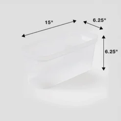 2pk Slim Open Storage Bins Clear - Brightroom™: Stackable Plastic Utility Tubs, 7.1 Volume, Nesting, Spot Clean 9 2pk Slim Open Storage Bins Clear - Brightroom™: Stackable Plastic Utility Tubs, 7.1 Volume, Nesting, Spot Clean -Green house GUEST 009171ca f91f 4418 9454 229462699c15