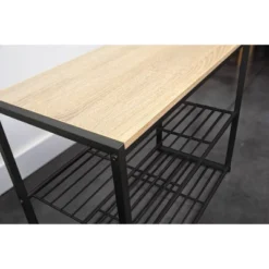 3 Tier Shoe Rack Black Metal With Natural Wood - Brightroom™ 20 3 Tier Shoe Rack Black Metal With Natural Wood - Brightroom™ -Green house GUEST 013d69be 4814 4e67 a4fd 7c871da78098