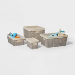 10.25" X 6" X 6" Small Woven Twisted Paper Rope Tapered Basket Gray - Brightroom™ 9 10.25" X 6" X 6" Small Woven Twisted Paper Rope Tapered Basket Gray - Brightroom™ -Green house GUEST 054d99f6 5bc4 4b73 87f9 e39da675c247 2