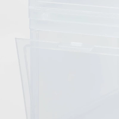 Stackable Small Bin Front Opening Clear - Brightroom™: Transparent Utility Storage, Stackable, BPA-Free, 12 Volume Capacity 4 Stackable Small Bin Front Opening Clear - Brightroom™: Transparent Utility Storage, Stackable, BPA-Free, 12 Volume Capacity - Image 2