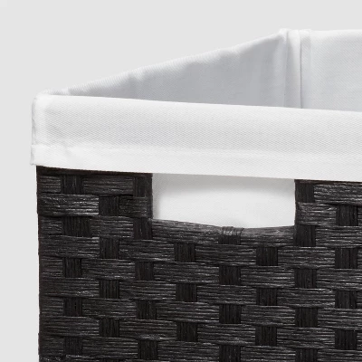 16" X 9" X 6" Lined Woven Media Bin Black - Brightroom™ 4 16" X 9" X 6" Lined Woven Media Bin Black - Brightroom™ - Image 2