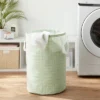 Scrunchable Round Laundry Hamper Green Stitch Grid - Brightroom™ 2 Scrunchable Round Laundry Hamper Green Stitch Grid - Brightroom™ -Green house GUEST 07f14b1b 5e23 459e b82d 742d90a4165f