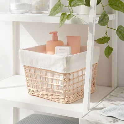 L Tapered Woven Basket With Liner - Brightroom™ 3 L Tapered Woven Basket With Liner - Brightroom™