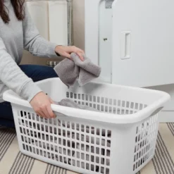 2bu Laundry Basket White - Brightroom™: Portable Plastic Clothes Organizer With Built-In Handles, 70.4L Capacity 10 2bu Laundry Basket White - Brightroom™: Portable Plastic Clothes Organizer With Built-In Handles, 70.4L Capacity -Green house GUEST 0ccc29b5 59a8 42fc a4d1 56c41fc99ced