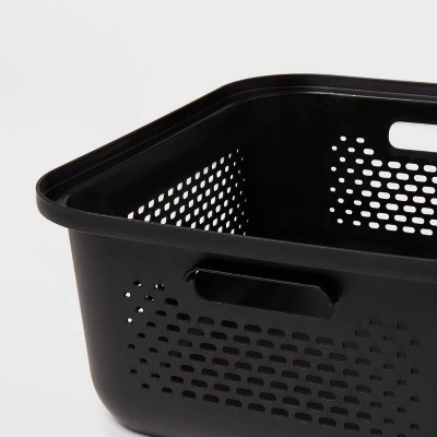 Small Decorative Plastic Bin With Cutout Handles - Brightroom™ 4 Small Decorative Plastic Bin With Cutout Handles - Brightroom™ - Image 2