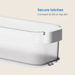 Click In Place 4.5qt Clear Slim Plastic Storage Bin With White Latch For Home And Office Organization - Brightroom™ -Green house GUEST 125c1614 5aae 4313 9bf7 6ccb8f3bd729