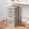 4 Drawer Weave Tower Dark Gray - Brightroom™: Plastic Storage Organizer, Portable Utility Drawers, Universal Storage -Green house GUEST 19f5c352 c15e 4bd7 aeb9 7939f2a682d0