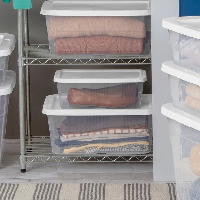 16qt Clear Storage Box With Lid White - Brightroom™ 7 16qt Clear Storage Box With Lid White - Brightroom™ - Image 5