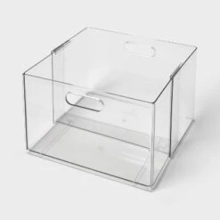 All Purpose Clear Expandable Bin Large - Brightroom™ -Green house GUEST 1b4378b1 8390 416c 9420 f492a930d124