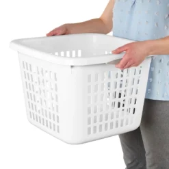 1.5bu Plastic Square Laundry Basket - Brightroom™: Medium White Clothes Hamper With Built-In Handles, Portable Storage 12 1.5bu Plastic Square Laundry Basket - Brightroom™: Medium White Clothes Hamper With Built-In Handles, Portable Storage -Green house GUEST 22cb01ab c718 4b1c 9bea cf1d1c8b5b7e