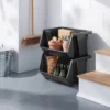 Large Open Front Stackable Storage Bin - Brightroom™: Black Polypropylene Utility, 10.75 Volume, 20.3" Width 1 Large Open Front Stackable Storage Bin - Brightroom™: Black Polypropylene Utility, 10.75 Volume, 20.3" Width -Green house GUEST 2445907f d0a7 4721 ae98 04059edf68b6