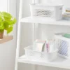Narrow Small Decorative Plastic Bin White - Brightroom™: Modern Storage With Cut-Out Handles, 13" Cube Compatible 1 Narrow Small Decorative Plastic Bin White - Brightroom™: Modern Storage With Cut-Out Handles, 13" Cube Compatible -Green house GUEST 26233ad6 aa14 4115 8826 6162e7c0e113