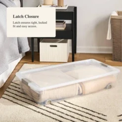 60qt Latching Clear Storage Box With Gray Latches - Brightroom™ 8 60qt Latching Clear Storage Box With Gray Latches - Brightroom™ -Green house GUEST 2bdde76e 1d27 44a4 8644 e41131f5fbd1