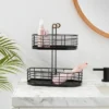 2 Tier Divided Wire Basket With Wood Handle Black - Brightroom™ 2 2 Tier Divided Wire Basket With Wood Handle Black - Brightroom™ -Green house GUEST 3070ab8f 7d9d 407e 901a fba4283d4f88