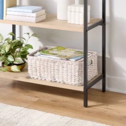 Woven Rattan Folio Bin White Washed - Brightroom™