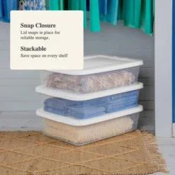 28qt Clear Under Bed Storage Box White - Brightroom™ 14 28qt Clear Under Bed Storage Box White - Brightroom™ -Green house GUEST 33752212 3bd0 43e7 a857 873cbdc95ff5