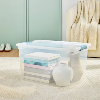66qt Clear Storage Bin With Latches - Brightroom™ 3 66qt Clear Storage Bin With Latches - Brightroom™
