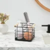 Divided Wire Caddy Basket With Wood Handle Black - Brightroom™ 2 Divided Wire Caddy Basket With Wood Handle Black - Brightroom™ -Green house GUEST 43df9d69 b8cf 46ee bd57 1ede91213afe