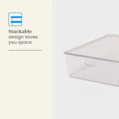 26L Stacking Clear Bin With Lid - Brightroom™: Plastic, Stackable, Universal Storage, 21.53" X 14.92" X 5.9" 8 26L Stacking Clear Bin With Lid - Brightroom™: Plastic, Stackable, Universal Storage, 21.53" X 14.92" X 5.9" -Green house GUEST 45118b5c 8c98 410e 9a14 28f411e5270a