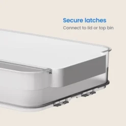 Click In Place 6.7qt Clear Shallow Plastic Storage Bin With White Latch For Home And Office Organization - Brightroom™ -Green house GUEST 491a8212 cf5c 4251 b9c9 48c3e4a4fcdf