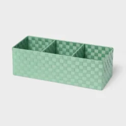 Woven Plastic 3 Compartment Bin - Brightroom™ 10 Woven Plastic 3 Compartment Bin - Brightroom™ -Green house GUEST 4aca07cf 4980 48bd 9de1 826f2af02ee3