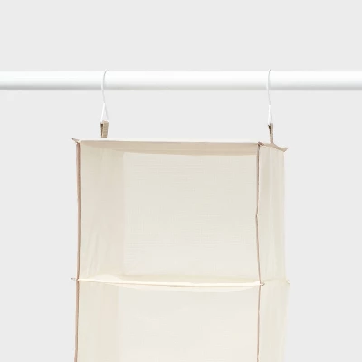 6 Shelf Hanging Closet Organizer Tan - Brightroom™ 4 6 Shelf Hanging Closet Organizer Tan - Brightroom™ - Image 2