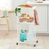 Wire Wood Basket Cart - White - Brightroom™ -Green house GUEST 5a69870e a92f 4865 8b48 3da0435929d7
