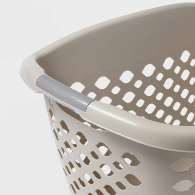 1.8bu Hip Hugger Laundry Basket Gray - Brightroom™ 4 1.8bu Hip Hugger Laundry Basket Gray - Brightroom™ - Image 2