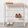 4 Tier Shoe Rack White Metal With Natural Wood - Brightroom™ 1 4 Tier Shoe Rack White Metal With Natural Wood - Brightroom™ -Green house GUEST 6093b851 f8d2 4adb ad7f 97aefd41c9b2