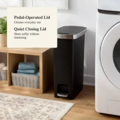 45L Slim Resin Step Trash Can With Stainless Band - Brightroom™ -Green house GUEST 684c3acf d74a 42ea 9589 5b05ea649886