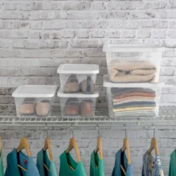 16qt Clear Storage Box With Lid White - Brightroom™ 15 16qt Clear Storage Box With Lid White - Brightroom™ -Green house GUEST 69ac66f0 fc6c 400d beca eb29784649e1