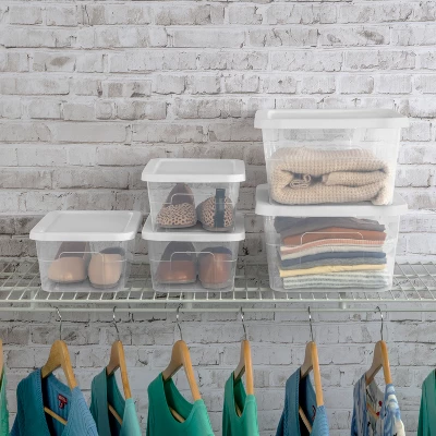 16qt Clear Storage Box With Lid White - Brightroom™ 6 16qt Clear Storage Box With Lid White - Brightroom™ - Image 4