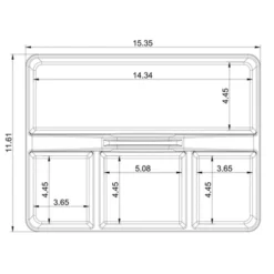 Divided Caddy Organizer White - Brightroom™: Utility Storage Cart, Polypropylene, Universal Storage, 1 Year Warranty -Green house GUEST 6aed00fe 8773 4f98 8d25 376de547b50e