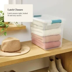 27qt Deep Storage Bin Clear With Latches - Brightroom™ 7 27qt Deep Storage Bin Clear With Latches - Brightroom™ -Green house GUEST 73a48fb7 940c 4bc0 98d8 2da64ce7cc15