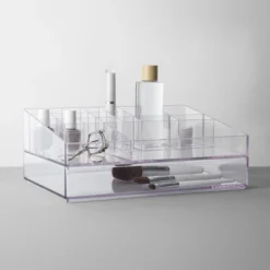 Bathroom Plastic Extra Large Cosmetic Organizer Clear - Brightroom™ -Green house GUEST 7699a630 77d0 4c15 991b 3a57e72f815a