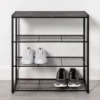 4 Tier Shoe Rack Black Metal With Black Oak Wood - Brightroom™ -Green house GUEST 7d8722fc 809b 46bb 8cdc 66a0f0295d4b