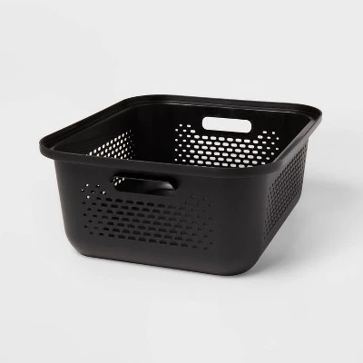 Small Decorative Plastic Bin With Cutout Handles - Brightroom™ 5 Small Decorative Plastic Bin With Cutout Handles - Brightroom™ - Image 3