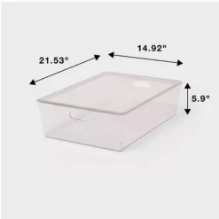 26L Stacking Clear Bin With Lid - Brightroom™: Plastic, Stackable, Universal Storage, 21.53" X 14.92" X 5.9" 9 26L Stacking Clear Bin With Lid - Brightroom™: Plastic, Stackable, Universal Storage, 21.53" X 14.92" X 5.9" -Green house GUEST 85cf5793 f88f 4998 b98c f4704bdf204a