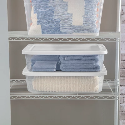 28qt Clear Under Bed Storage Box White - Brightroom™ 6 28qt Clear Under Bed Storage Box White - Brightroom™ - Image 4