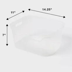 Large Open Front Storage Bin Clear - Brightroom™: Plastic, Portable, Nesting, Universal Storage, 14.5 Volume Capacity 7 Large Open Front Storage Bin Clear - Brightroom™: Plastic, Portable, Nesting, Universal Storage, 14.5 Volume Capacity -Green house GUEST 8ad6cc5a b0b4 43b6 a98f fd315674ced2