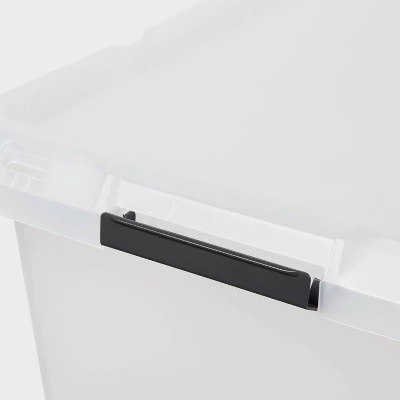 Medium Frosted Latching Storage Box - Brightroom™: Stackable Polypropylene Tote With Lid, 48L Capacity 4 Medium Frosted Latching Storage Box - Brightroom™: Stackable Polypropylene Tote With Lid, 48L Capacity - Image 2