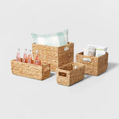 Woven Water Hyacinth Milk Crate - Brightroom™ 5 Woven Water Hyacinth Milk Crate - Brightroom™ - Image 3