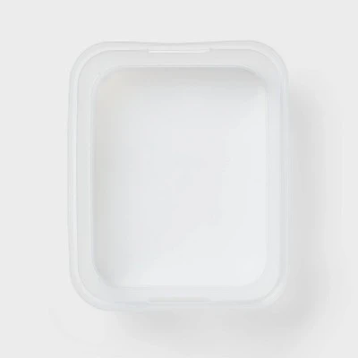 2pk Medium Open Storage Bins Clear - Brightroom™: Plastic Utility Tubs, Portable Universal Storage, 13.2 Volume Capacity 4 2pk Medium Open Storage Bins Clear - Brightroom™: Plastic Utility Tubs, Portable Universal Storage, 13.2 Volume Capacity - Image 2