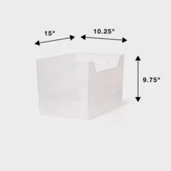 XL Multipurpose Storage Bin Clear - Brightroom™: Polypropylene Utility, 1499 Volume, 9.75" H, 15" W, 10.25" D 7 XL Multipurpose Storage Bin Clear - Brightroom™: Polypropylene Utility, 1499 Volume, 9.75" H, 15" W, 10.25" D -Green house GUEST 9b2ee6c7 1f9b 4d9b 8f51 e3f0952399f9