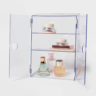 Clear Storage Case With Hinged Doors - Brightroom™: Plastic Bathroom Caddy, Shower & Bath Organizer, 12" X 9" X 6" 4 Clear Storage Case With Hinged Doors - Brightroom™: Plastic Bathroom Caddy, Shower & Bath Organizer, 12" X 9" X 6" - Image 2