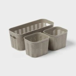 3pk Wave Assorted Decorative Basket 5L Narrow 2c Brightroom™ 10 3pk Wave Assorted Decorative Basket 5L Narrow 2c Brightroom™ -Green house GUEST 9f0db270 6d41 4bfa 9a61 d620a5ac292b