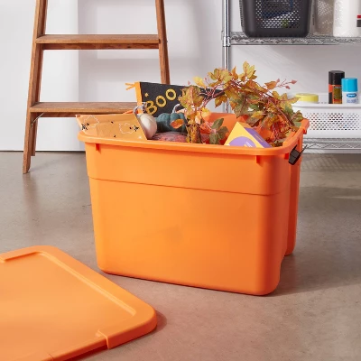 20gal Halloween Latching Storage Tote Orange - Brightroom™ 3 20gal Halloween Latching Storage Tote Orange - Brightroom™