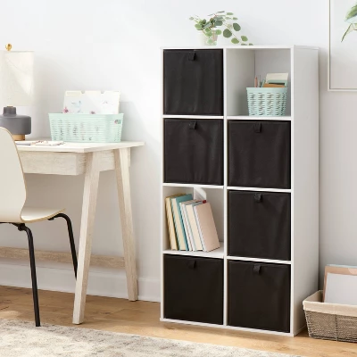 11" Fabric Bin 6pk - Black - Brightroom™ 3 11" Fabric Bin 6pk - Black - Brightroom™