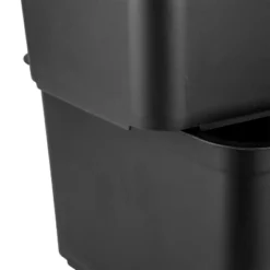 26.2qt Heavy Duty Storage Bin - Brightroom™: Black Plastic, Stackable & Portable, Universal Storage Solution -Green house GUEST aa51cd5b 4790 4d5a ac45 a42255c74a0d