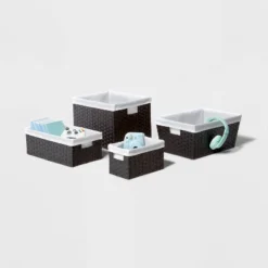 16" X 9" X 6" Lined Woven Media Bin Black - Brightroom™ 7 16" X 9" X 6" Lined Woven Media Bin Black - Brightroom™ -Green house GUEST ac4ff65f f7b2 48fa aa42 7459f63d7c52